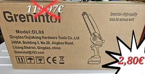 scatola motosega pagata 2,80€