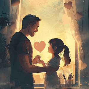 festa del papà padre e figlia