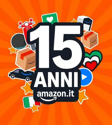 Amazon festeggia 15 anni in Italia: tre giorni di offerte imperdibili