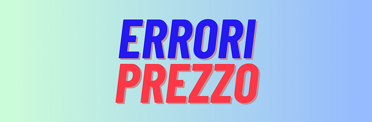 scritta errori prezzo mezza blu emezza rossa