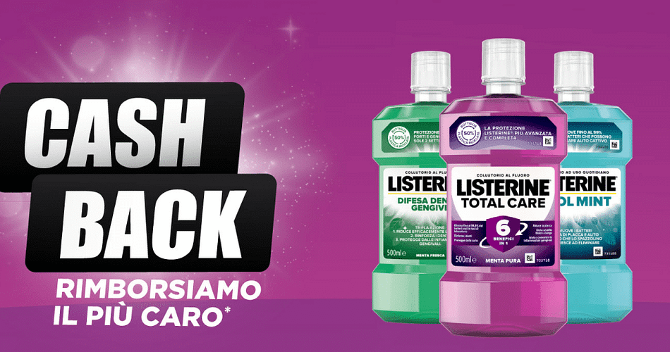 listerine collutorio cashback